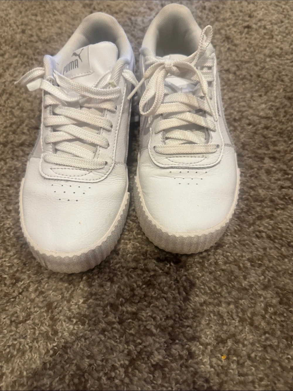 Puma women’s  White Classic Lace-Up Sneakers